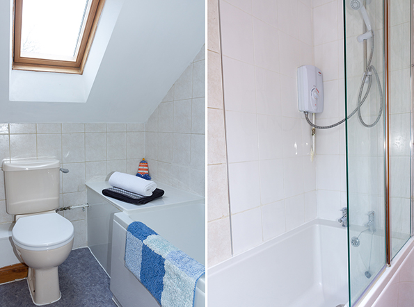 Photograph of the main bathroom at Betula House.